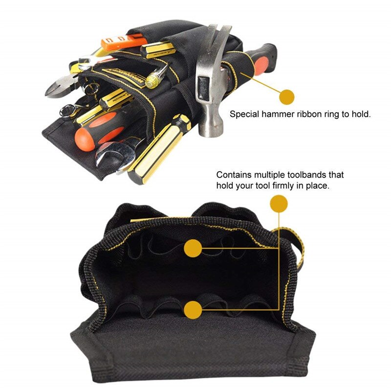 Baffect Tool Bag 600D Oxford Tool Belt for Electrician Technician Waist Pocket Pouch Small Tool Bag With Belt Screwdriver Holder Baffect Tool Bag 600D Oxford Tool Belt for Electrician Technician Waist Pocket Pouch Small Tool Bag With Belt Screwdriver Holder