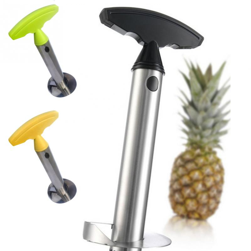 1Pc Stainless Steel Easy to use Pineapple Peeler Accessories Pineapple Slicers Fruit Knife Cutter Corer Slicer Kitchen Tools 1Pc Stainless Steel Easy to use Pineapple Peeler Accessories Pineapple Slicers Fruit Knife Cutter Corer Slicer Kitchen Tools Color : Black handle|Yellow handle|Fruit Green handle