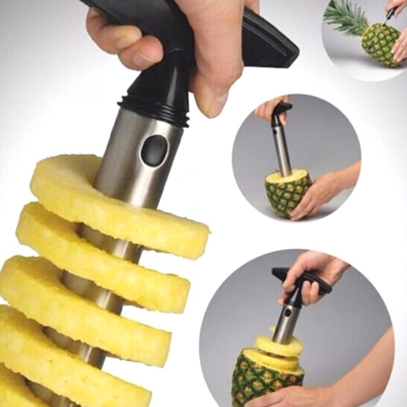 1Pc Stainless Steel Easy to use Pineapple Peeler Accessories Pineapple Slicers Fruit Knife Cutter Corer Slicer Kitchen Tools 1Pc Stainless Steel Easy to use Pineapple Peeler Accessories Pineapple Slicers Fruit Knife Cutter Corer Slicer Kitchen Tools Color : Black handle|Yellow handle|Fruit Green handle